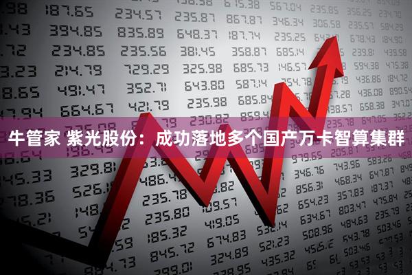 牛管家 紫光股份：成功落地多个国产万卡智算集群